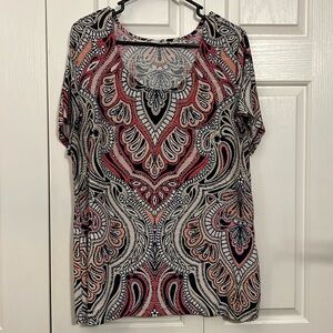 Croft & Barrow colorful patterned top. XL